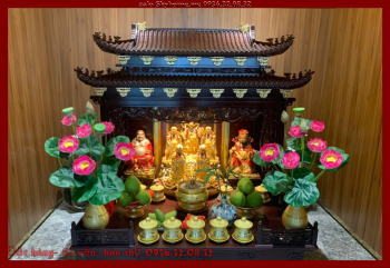 Setup combo bàn thờ Thần Tài Thổ Địa đầy đủ